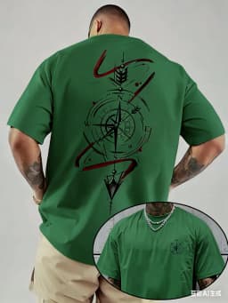 Summer 100% Cotton Men's T Shirt Soft Breathable Fabric Fashionable Pattern Printing Comfortable Fit Suitable Daily Home Wear