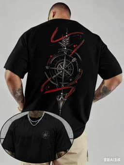 Summer 100% Cotton Men's T Shirt Soft Breathable Fabric Fashionable Pattern Printing Comfortable Fit Suitable Daily Home Wear