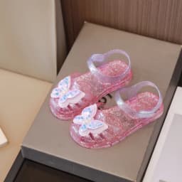 New summer kids baby princess Roman shoes girls beach sandals crystal jelly shoes sandals glitter butterfly children's sandals