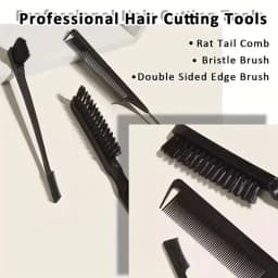 4pcs Bristle Slick Back Hair Brush for Sleek Ponytail Bun & Smoothing Hairs, Flyaways, Edge Control - Backcombing & Teasing