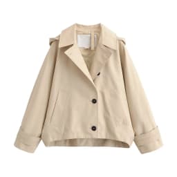 Women's Cape Style Hooded Windbreaker Spring Casual Lapel Collar Long Sleeve Single Breasted Jacket Fashion Loose Female Tops