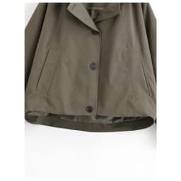 Women's Cape Style Hooded Windbreaker Spring Casual Lapel Collar Long Sleeve Single Breasted Jacket Fashion Loose Female Tops