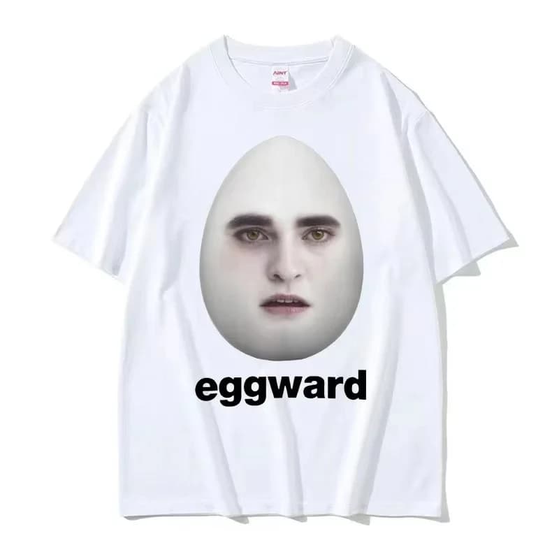 Hot Twilight Eggward Funny Meme T Shirt Edward Cullen Parody Humor Tshirt Women Casual Short Sleeve T-shirt Aesthetic Clothes