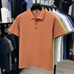 100% pure cotton men's short sleeve polo shirt fashion brand simple embroidery summer new business casual breathable T-shirt