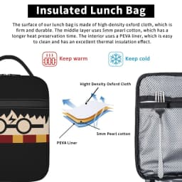 Insulated Lunch Box Harries Movie P-Potters Magic World Merch Storage Food Box New Arrival Thermal Cooler Lunch Box For Picnic