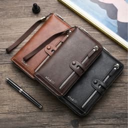 New Men's Long Wallet, Zipper, Multi-card Position Clutch Bag, Casual Large-capacity Mobile Phone Wallet, Change Bag