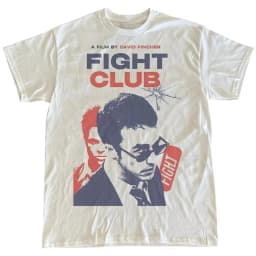 2026 Men'S Vintage Fight Club Movie Graphic T-Shirt David Fincher Film Design with Red Text Retro 90s Cinema Tee