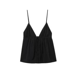 Ladies Sexy V-Neck Spaghetti Strap Top, Spring Summer Beach Vacation Tie Waist Cami, Casual Holiday & Daily Wear