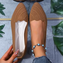 Women Flats Women Solid Slip Designer Casual Breathable Mesh Shoes Women Loafers Comfortable Shoes Pointed Toe Flat Shoes