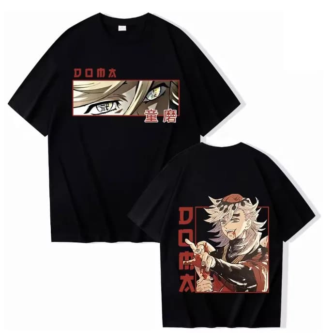 2026 New Anime Demon Slayer Douma Printed T-Shirt Men's and Women's Fashion Breathable T-Shirt Men's Tops