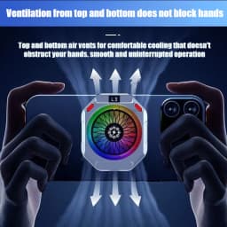 TH28 Semiconductor Phone Cooler 15V/2A High Powerful Cooling Radiator Multi Gears Adjustable Temperature Control with RGB Lights