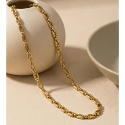 Yhpup Stainless Steel Chain Necklace for Women Summer Trendy Personality Texture Collar Neck Fashion Jewelry PVD Waterproof