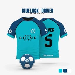 Blue Lock Manshine City animation Cosplay men's summer short-sleeved T-shirt with custom name and number 2026 women's T-shirt