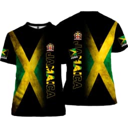Jamaica Lion Of Judah T-Shirt Men Women Reggae Rasta Flag Graphic Tee Football jersey, outdoor sports, street casual fashion