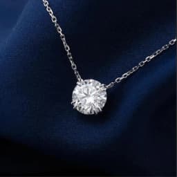 Rrjzz 1-2CT Round Solitaire D-Color Moissanite Women Pendant Necklace 6.5mm/8mm VVS1 Lab Imitation Diamond Necklace Jewelry GRA