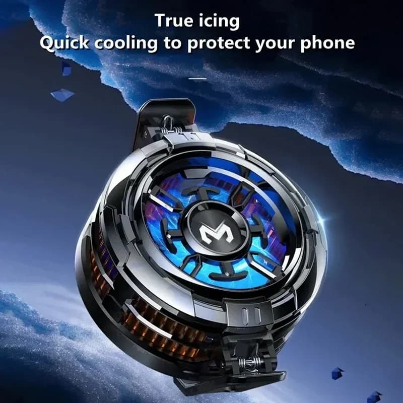 Universal 2-in-1 Memo CX08 Magnetic Back Clip Mobile Phone Cooler with Semiconductor Cooling Fan for PUBG Freezing Radiator