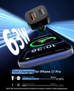 QI2 25W Magnetic Car Wireless Charger With 63W Car Charger For iPhone 17 16 15 Pro Max Macsafe Car Phone Holder Stand Mount Fast