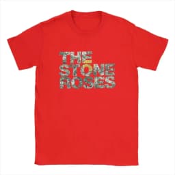 The Stone Roses Logo T Shirts for Men Pure Cotton Funny T-Shirt Round Neck Christmas Tour Tee Shirt Short Sleeve Clothing Summer