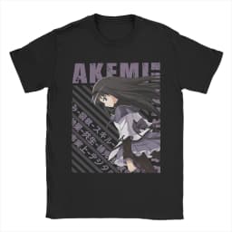 Men's T-Shirts Mahou Shoujo Homura Akemi Casual Cotton Tees Short Sleeve Madoka Magica Anime T Shirt O Neck Clothing Gift Idea