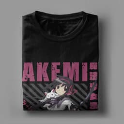 Men's T-Shirts Mahou Shoujo Homura Akemi Casual Cotton Tees Short Sleeve Madoka Magica Anime T Shirt O Neck Clothing Gift Idea