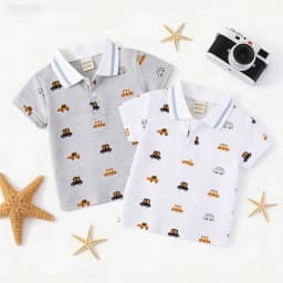 Toddler Kids Short Sleeve POLO Shirts Summer Casual Cotton Tees for Baby Outerwear Children 1 to 7 Y Solid T-shirts Baby Tops