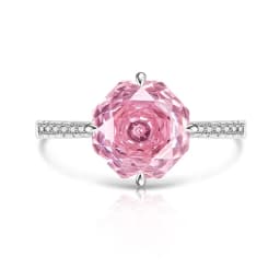 925 Sterling Silver Stylish Fine Octagon Millennium Rose Cut Zircon Ring Birthday Party Anniversary Gift
