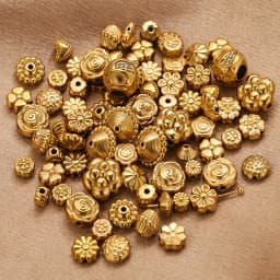 5PCS Flower Spacers Beads18K Gold Plated For Jewelry Making Bead Separator Stainless Steel Never Fade Flat Beads DIY Bracelet