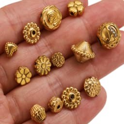 5PCS Flower Spacers Beads18K Gold Plated For Jewelry Making Bead Separator Stainless Steel Never Fade Flat Beads DIY Bracelet