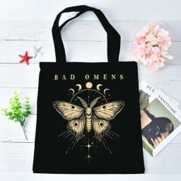Bad Omens tote bag y2k shopping einkaufstasche grocery foldable femme