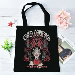 Bad Omens tote bag y2k shopping einkaufstasche grocery foldable femme