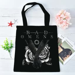Bad Omens tote bag y2k shopping einkaufstasche grocery foldable femme