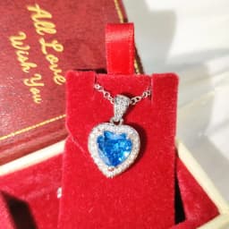 925 Sterling Silver Fashion Light Luxury Ice Flower Cut Love Crystal Zircon Necklace Birthday Party Anniversary Gift