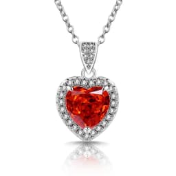 925 Sterling Silver Fashion Light Luxury Ice Flower Cut Love Crystal Zircon Necklace Birthday Party Anniversary Gift