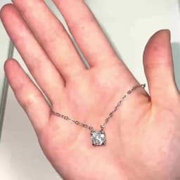 Luxury-Style 925 Sterling Silver Millennium Rose Necklace with Diamonds and Glittering Lockbone Chain for Women