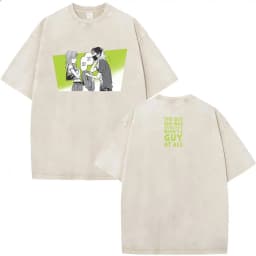 The Guy She Was Interested in Wasn't A Guy At All Manga Vintage Washed T Shirt Men Women Clothing Harajuku Cotton Casual T-shirt