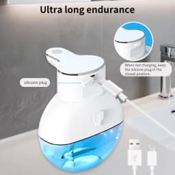 USB Charging 400ml Automatic Foaming Soap Dispenser with Infrared Sensor Electric Touchless Wall Mount for Household Outdoor Use