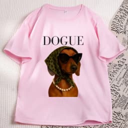 Funny Dachshund Dogue T-Shirt Women Sassy Weiner Dog Mom T Shirt Casual Round Neck Printed Doxie Tshirt Streetwear