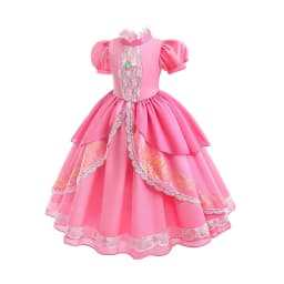 2026 Movie Girls Princess Dress Video Game Star Pattern Outfit Rosalina Role Play Costume Kids Halloween Peach Cosplay Clothes