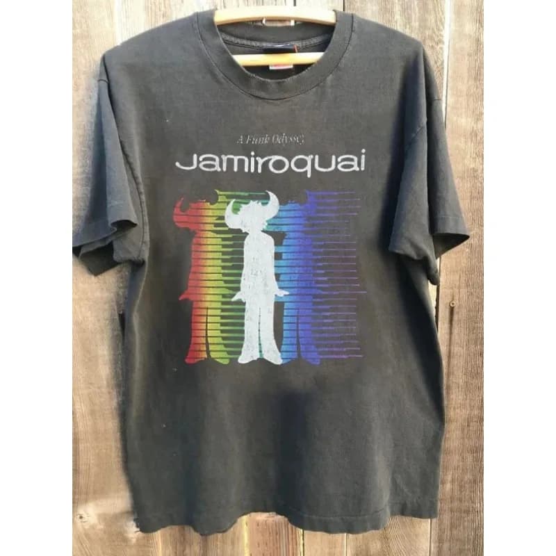 Retro Jamiroquai Tour Pattern Basic Women's Summer New Casual Unisex Casual Fashion T-shirt