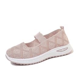 Women's Walking Shoes Breathable Mesh Cushioned Slip-On Sneakers Non-Slip Soft Sole Casual Loafers for Mom