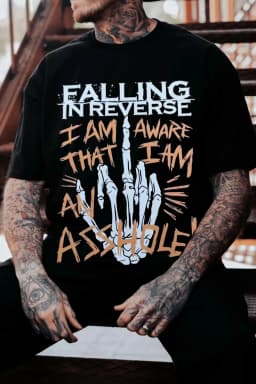 Hot Sale 2026 Falling in Reverse Band TShirt Mens Womens Cotton Tees Summer Casual Short Sleeve Round Neck Clothing Loose Trend
