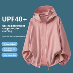 Women Summer Ultra Thin Ice Silk Sunscreen Jacket Breathable Anti-UV Sun Protection Coat Fashion Trendy Outdoor Casual Outerwear