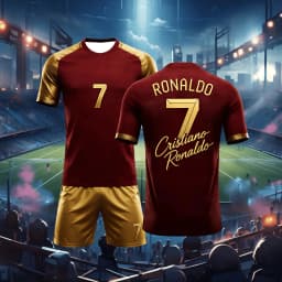 26 Cristiano Ronaldo No.7 Football Suit Set Match Training Uniform Short Sleeve Shorts Set Quick Drying Sportswear Gift Kids
