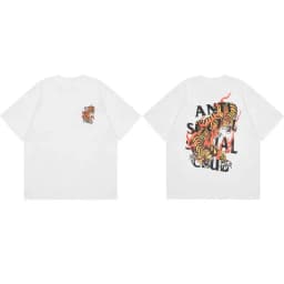 Summer Street Trend Club Graffiti Letter Gradient Lightning Casual Cotton T-Shirt Men's and Women's Luxury Brand Top
