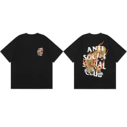 Summer Street Trend Club Graffiti Letter Gradient Lightning Casual Cotton T-Shirt Men's and Women's Luxury Brand Top