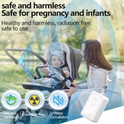 Lenovo Portable Ultrasonic Mosquito Repellent Rechargeable with LED Flashlight Mini Electronic Bug Repeller for Outdoor Camping