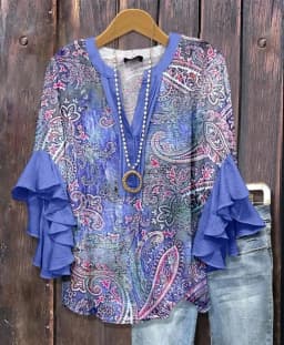 Fashion Printed Women's T-shirt Polyester Breathable Skin-Friendly Minimalist Versatile Summer New Style