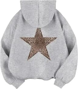 2025 Star Graphic Hoodies Y2k Leopard Print Hooded Sweatshirt Cheetah Hoodie Fashion Casual HipHop Harajuku Unisex Pullover