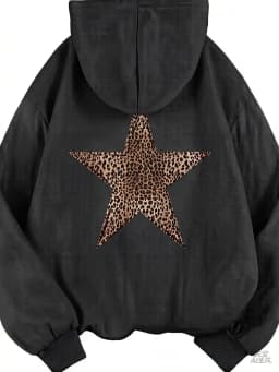 2025 Star Graphic Hoodies Y2k Leopard Print Hooded Sweatshirt Cheetah Hoodie Fashion Casual HipHop Harajuku Unisex Pullover