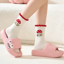 YNPO Cartoon EVA Platform Cloud Slippers Women 2026 Plus Size 45 Thick Bottom Home Slides Woman Anti Slip Summer Couple Slippers